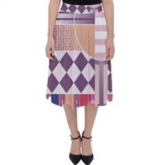 Abstract Shape Color Gradient Classic Midi Skirt by Semog4