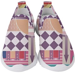 Abstract Shape Color Gradient Kids  Slip On Sneakers by Semog4