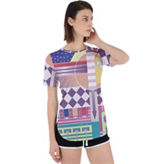 Abstract Shape Color Gradient Perpetual Short Sleeve T-shirt by Semog4