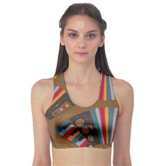 Pattern Accordion Sports Bra by Semog4