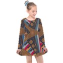 Pattern Accordion Kids  Long Sleeve Dress View1