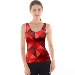 Red Diamond Shapes Pattern Tank Top by Semog4