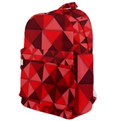 Red Diamond Shapes Pattern Classic Backpack by Semog4