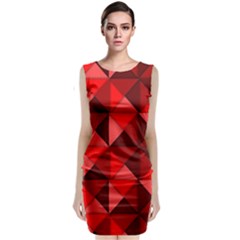 Red Diamond Shapes Pattern Classic Sleeveless Midi Dress by Semog4