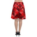 Red Diamond Shapes Pattern Chiffon Wrap Front Skirt View2