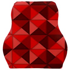 Red Diamond Shapes Pattern Car Seat Velour Cushion  by Semog4