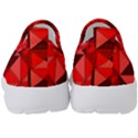 Red Diamond Shapes Pattern Kids  Slip On Sneakers View4