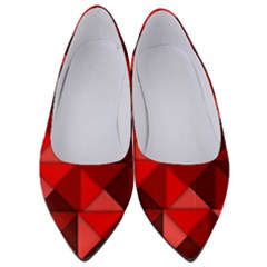 Red Diamond Shapes Pattern Women s Low Heels by Semog4