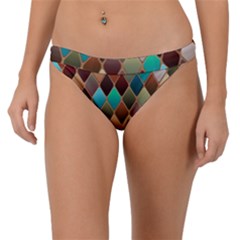 Diamond Shapes Pattern Band Bikini Bottoms by Semog4