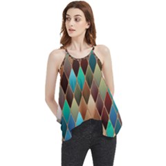 Diamond Shapes Pattern Flowy Camisole Tank Top by Semog4