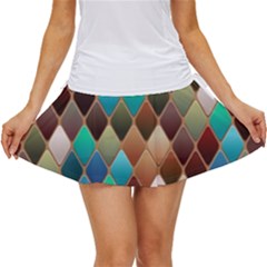 Diamond Shapes Pattern Women s Skort