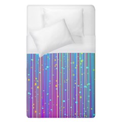 Blue Magenta Speckles Line Duvet Cover (single Size)