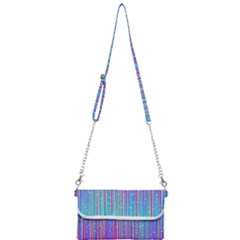 Blue Magenta Speckles Line Mini Crossbody Handbag by Semog4