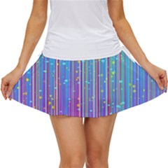 Blue Magenta Speckles Line Women s Skort by Semog4