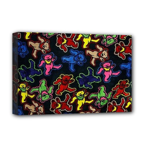 Grateful Dead Pattern Deluxe Canvas 18  x 12  (Stretched)