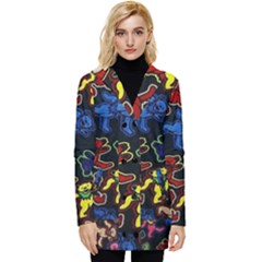 Grateful Dead Pattern Button Up Hooded Coat 