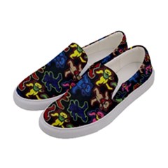 Grateful Dead Pattern Women s Canvas Slip Ons