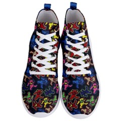 Grateful Dead Pattern Men s Lightweight High Top Sneakers by Semog4