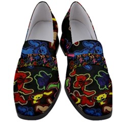 Grateful Dead Pattern Women s Chunky Heel Loafers