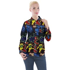 Grateful Dead Pattern Women s Long Sleeve Pocket Shirt