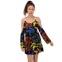 Grateful Dead Pattern Boho Dress