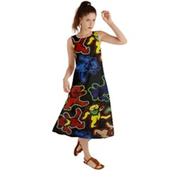 Grateful Dead Pattern Summer Maxi Dress