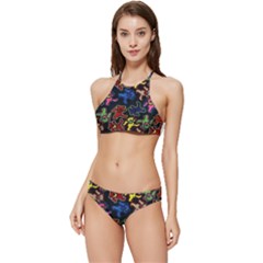 Grateful Dead Pattern Banded Triangle Bikini Set