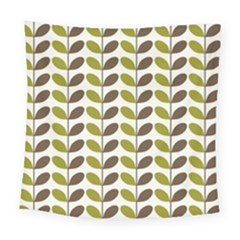 Leaf Plant Pattern Seamless Square Tapestry (large) by Semog4