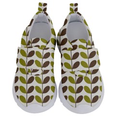 Leaf Plant Pattern Seamless Kids  Velcro No Lace Shoes by Semog4