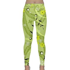 Seamless Pattern Green Garden Classic Yoga Leggings by Semog4