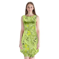 Seamless Pattern Green Garden Sleeveless Chiffon Dress   by Semog4