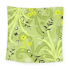 Seamless Pattern Green Garden Square Tapestry (large)