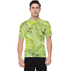 Seamless Pattern Green Garden Men s Short Sleeve Rash Guard by Semog4