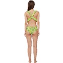 Seamless Pattern Green Garden Low Cut Ruffle Edge Bikini Set View4