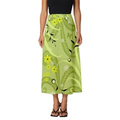 Seamless Pattern Green Garden Classic Midi Chiffon Skirt by Semog4