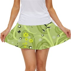 Seamless Pattern Green Garden Women s Skort