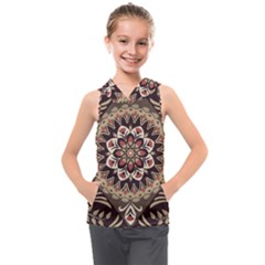 Seamless Pattern Floral Flower Kids  Sleeveless Hoodie by Semog4