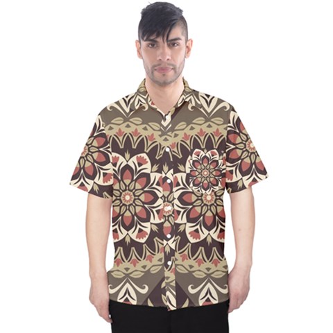 Seamless Pattern Floral Flower Men s Hawaii Shirt by Semog4