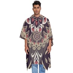 Seamless Pattern Floral Flower Men s Hooded Rain Ponchos by Semog4