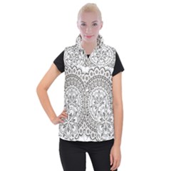 Vector Mandala Drawing Decoration Women s Button Up Vest