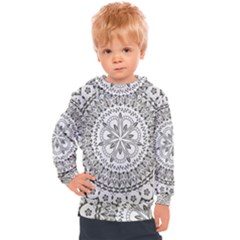 Vector Mandala Drawing Decoration Kids  Hooded Pullover by Semog4