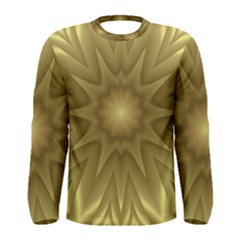 Background Pattern Golden Yellow Men s Long Sleeve Tee