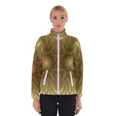 Background Pattern Golden Yellow Women s Bomber Jacket