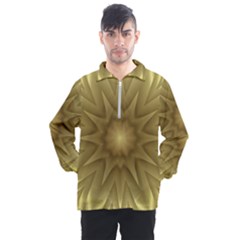 Background Pattern Golden Yellow Men s Half Zip Pullover