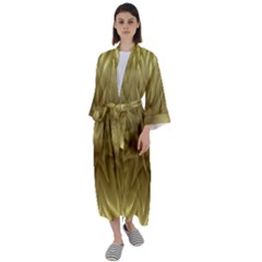 Background Pattern Golden Yellow Maxi Satin Kimono by Semog4