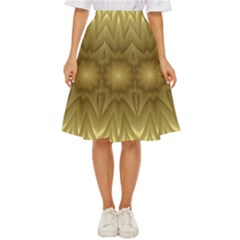 Background Pattern Golden Yellow Classic Short Skirt by Semog4