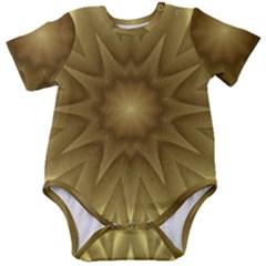 Background Pattern Golden Yellow Baby Short Sleeve Bodysuit by Semog4