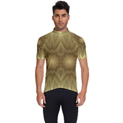 Background Pattern Golden Yellow Men s Short Sleeve Cycling Jersey