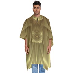 Background Pattern Golden Yellow Men s Hooded Rain Ponchos by Semog4