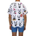 Playing Pandas Cartoons Kids  Short Sleeve Swimwear View2